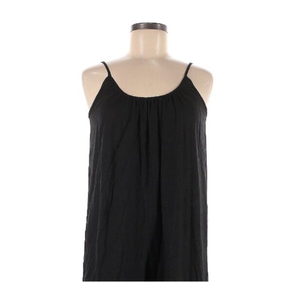 Wat. The Brand Black Cami Linen Blend Word Art Maxi Dress Size 6 - Picture 3 of 11